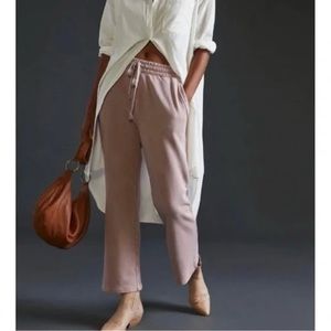 Anthropologie Daily Practice Pink Straight Leg Drawstring Sweatpants